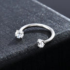 Piercing Septo Ferradura Nariz Cartilagem Pedra Zirconia Aço