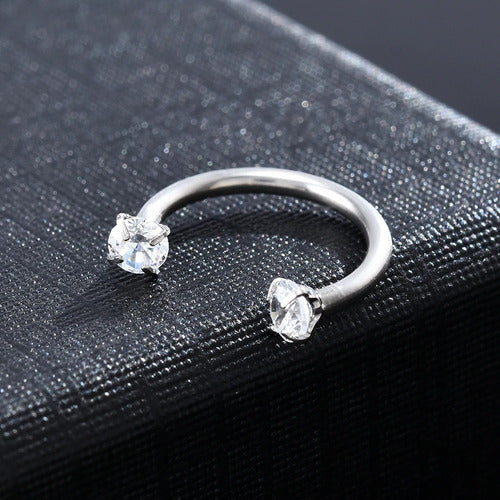 Piercing Septo Ferradura Nariz Cartilagem Pedra Zirconia Aço