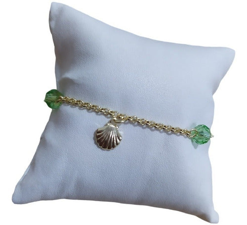 Pulseira Pingentes Fundo Do Mar Folheado Ouro Semi Joia