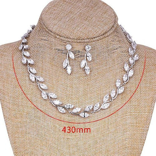 Conjunto Colar E Brinco Noiva Zircônia Dourado Festa