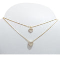 Colar Duplo Coração Micro Zirconia Banhado Ouro Com Garantia