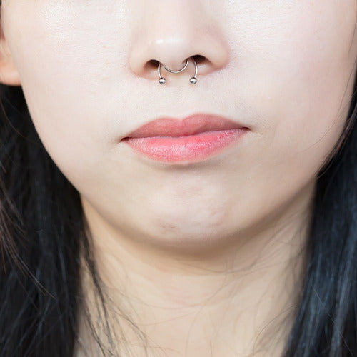 Piercing Nariz Septo Argola Falso Dourado Prata Preto Aço