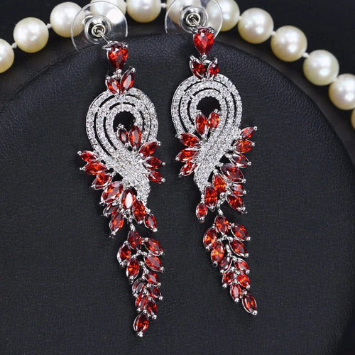 Brinco Noiva Zirconia Dourado Festa Formatura Madrinha Azul