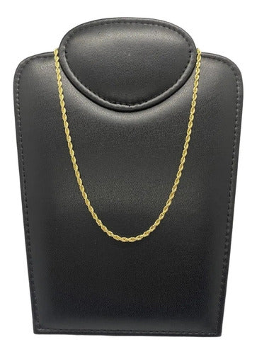 Colar Modelo Corda F. Ouro 18k Dourado Semi Joia 50 Cm