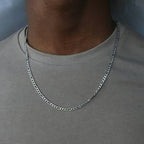 Corrente Masculina Aço Inox Folheada Prata Ou Ouro 60 Cm 4mm