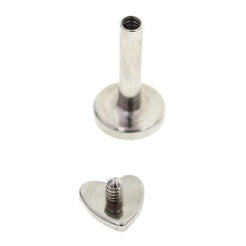 Piercing Tragus Labret Cartilagem Mini Coracao 4 Mm Aco cirurgico prata preto dourado rose gold