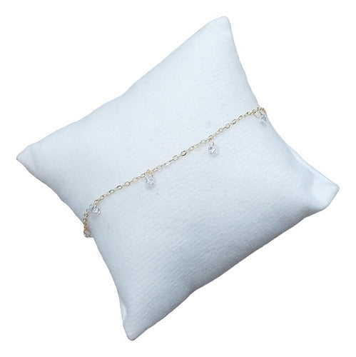 Colar Chocker Pedra Zirconia Folheado A Ouro 18k Semi Joia