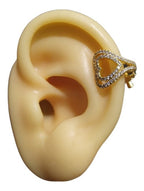 Piercing De Argola Falso Fake Cruz Pedra Zirconia Folheado