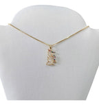 Colar Anjinho Pedra Zirconia Coloridas Folheado A Ouro 18k