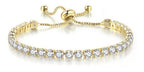 Pulseira Bracelete Dourada Pedra Zircônia Noiva Debutante