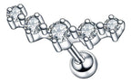 Piercing Cluster Para Helix Cartilagem  Pedras De Zirconia