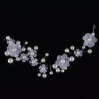 Arranjo Cabelo Flexível Dama Daminha Flores Pérola Noiva