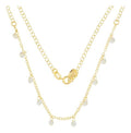 Colar Chocker Pedra Zirconia Folheado A Ouro 18k Semi Joia