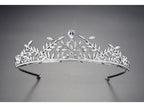 Coroa Tiara Cabelo Noiva Prata Zirconia Princesa Luxo Linda