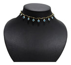 Colar Chocker Olho Grego Folheado A Ouro 18k Semi Joia