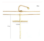 Colar Cruz Crucifixo Grande Pedra Zirconia Dourado Ou Prata