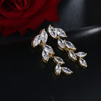 Brinco Noiva Zirconia Prata Festa Debutante Pendurado