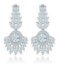 Brinco Noiva Pedra Zirconia Prata Festa Debutante Luxo