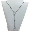 Colar Gota Pedra Zirconia Grafite Negro Gravatinha