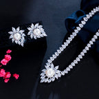 Colar Chocker Riviera Gota E Brinco Zircônia E Pérola Noiva