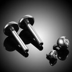 Piercing Tragus Titânio Flat Helix Labret Pedra Zirconia
