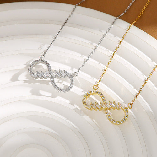 Colar Chocker Infinito Zirconia Dourado F. Ouro 18k Semijoia