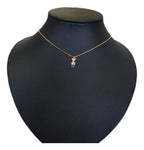 Colar Menina Pedra Zirconia Dourado Folheado A Ouro 18k Semi Joia Com Garantia
