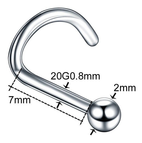 Kit 5 Piercing Nariz Nostril Atacado Coração Estrela Lua Bol