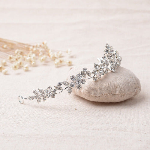Coroa Dama De Honra Daminha Strass Prata Debutante Noiva