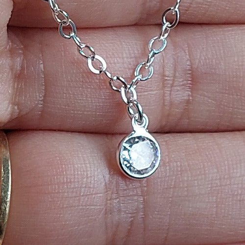 Tornozeleira Prata 925 Legítima Pedra Zirconia Ponto De Luz