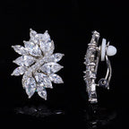 Brinco De Pressão Com Zirconia Noiva Casamento Prata Fixo