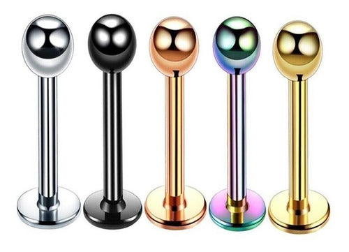 Piercing Tragus Labret Cartilagem Medusa Bolinha 3 Mm Aço