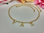 Colar Chocker Paz Dourado Semijoia Pingente Pedra Zirconia