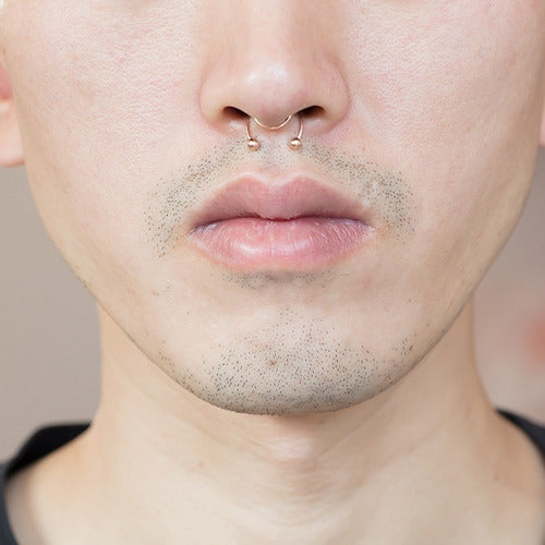 Piercing Nariz Septo Argola Falso Dourado Prata Preto Aço