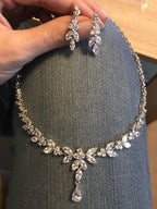 Colar E Brinco Noiva Zircônia Dourado Festa Debutante Luxo