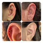 Piercing Tragus Cartilagem Cobra Aço Cirúrgico Helix Conch