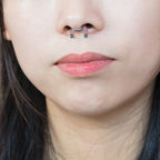 Piercing Nariz Septo Argola Falso Dourado Prata Preto Aço