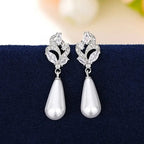 Brinco Pérola E Zirconia Noiva Pequeno Delicado Prata Br-148 Prateado