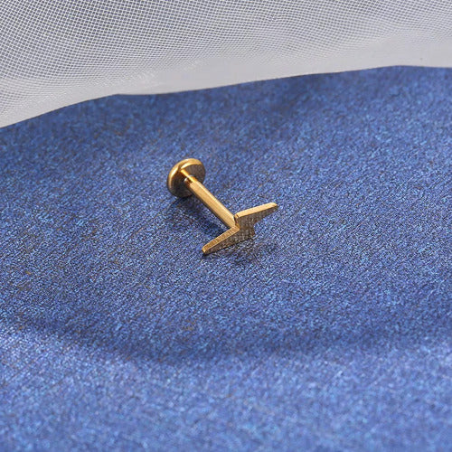 Piercing Tragus Labret Cartilagem Raio 6 Mm Aço Cirúrgico