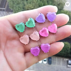 Conjunto Colar E Brinco Coração Pedra Zirconia Fusion Ice