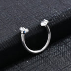 Piercing Septo Ferradura Nariz Cartilagem Pedra Zirconia Aço
