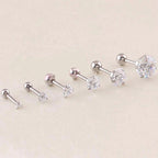 Piercing Tragus Cartilagem Ponto De Luz Zirconia 2 3 4 5 Mm