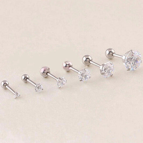 Piercing Tragus Cartilagem Ponto De Luz Zirconia 2 3 4 5 Mm