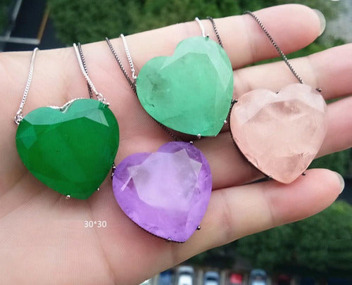 Conjunto Colar E Brinco Coração Pedra Zirconia Fusion Ice