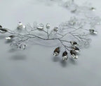 Tiara Arranjo Enfeite Cabelo Noiva Fio Cristal Strass Prata