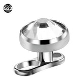 Piercing Microdermal Titânio Pedra Cristal 3mm 4mm 5mm
