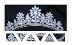 Coroa Tiara Porta Coque Noiva Strass E Zirconia Prata Luxo