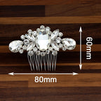 Arranjo Enfeite Cabelo Noiva Strass Cristal Prata Debutante