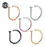 Piercing Argola Titânio D-ring  Nariz 8 Mm