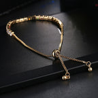Pulseira Bracelete Dourada Pedra Zircônia Noiva Debutante